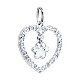 Подвеска Diamant - Серебро 925, Фианит (арт. 94-130-02309-1)