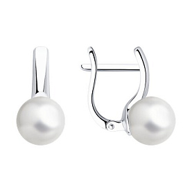 Серьги SOKOLOV - Серебро 925, Жемчуг имитация (арт. 94022487)