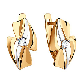 Серьги SOKOLOV - Золото 585, Фианит (арт. 028806)