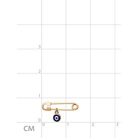 Булавка ЮФ Династия - Золото 585, Эмаль (арт. 000068-1682)