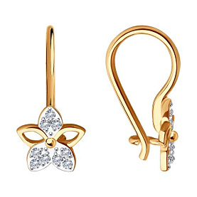 Серьги SOKOLOV - Золото 375, Фианит (арт. 31-120-01485-1)