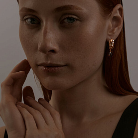 Серьги SOKOLOV - Серебро 925, Гранат, Фианит (арт. 92022532)