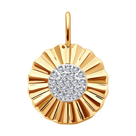 Подвеска SOKOLOV - Золото 585, Фианит (арт. 036646)
