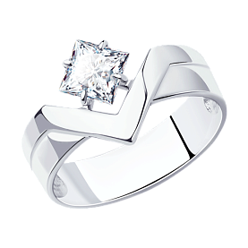 Кольцо SOKOLOV - Серебро 925, Фианит (арт. 94013304)