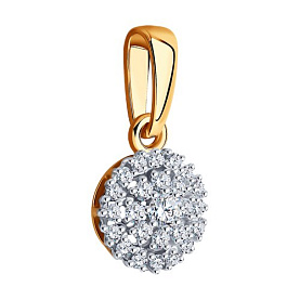 Подвеска Diamant - Золото 585, Фианит (арт. 51-130-01945-1)