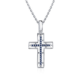 Подвеска Platinum Lab. - Платина 950, Сапфир (арт. ПП-043С-01)