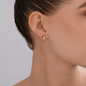 Серьги Diamant - Золото 585, Фианит (арт. 51-123-02820-1)