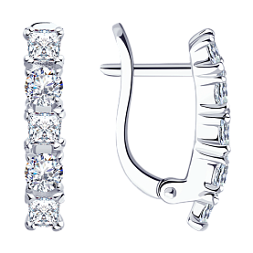 Серьги SOKOLOV - Серебро 925, Фианит (арт. 94021707)