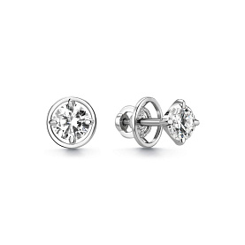 Серьги Дар - Серебро 925, Синтетический муассанит (арт. С-2449рс1612800)