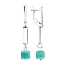 Серьги Diamant - Серебро 925, Стекло (арт. 94-121-00312-1)