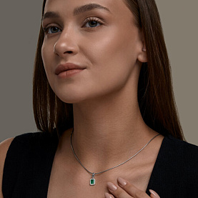 Подвеска SOKOLOV - Серебро 925, Агат, Фианит (арт. 92030875)