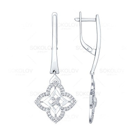 Серьги SOKOLOV - Серебро 925, Фианит (арт. 94022158)