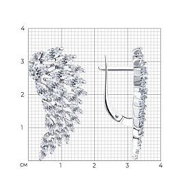 Серьги SOKOLOV - Серебро 925, Фианит (арт. 94022194)