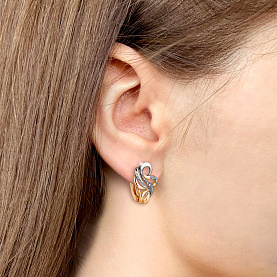 Серьги Аквамарин - Серебро 925 (арт. 33598.6)