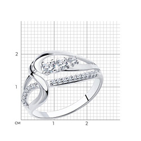 Кольцо Diamant - Серебро 925, Фианит (арт. 94-110-00759-1)