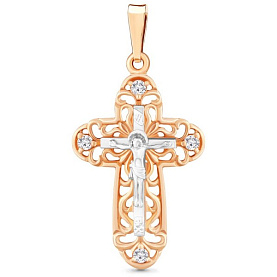 Подвеска Аквамарин - Серебро 925, Фианит (арт. 20474А.6)