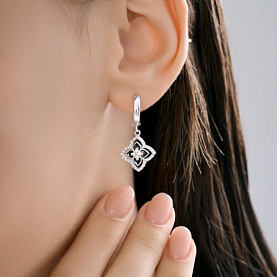 Серьги SOKOLOV - Серебро 925, Фианит, Эмаль (арт. 94027261)