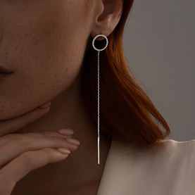 Серьги SOKOLOV - Серебро 925, Фианит (арт. 94025850)