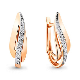 Серьги Аквамарин - Серебро 925, Фианит (арт. 48188А.6)