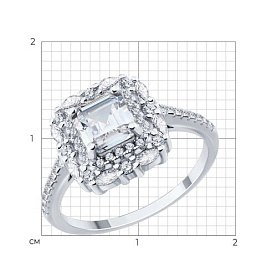 Кольцо SOKOLOV - Серебро 925, Фианит (арт. 94014899-91)