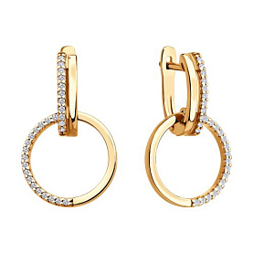 Серьги SOKOLOV - Серебро 925, Фианит (арт. 93022443)