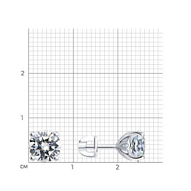 Серьги SOKOLOV - Серебро 925, Фианит (арт. 94022997)