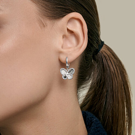 Серьги SOKOLOV - Серебро 925, Фианит (арт. 94027725)