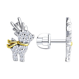 Серьги SOKOLOV - Серебро 925, Фианит (арт. 94026673)