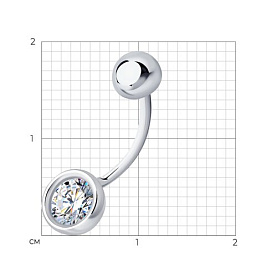 Пирсинг SOKOLOV - Серебро 925, Фианит (арт. 94060079)