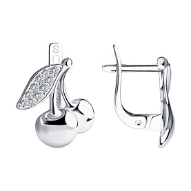 Серьги SOKOLOV - Серебро 925, Фианит (арт. 94020163)