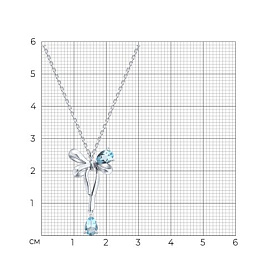 Колье SOKOLOV - Серебро 925, Топаз (арт. 92070132)