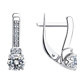 Серьги Diamant - Серебро 925, Фианит (арт. 94-120-01556-1)