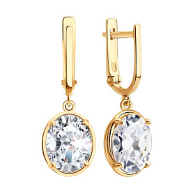 Серьги SOKOLOV - Золото 585, Бриллианит (арт. 0200959)