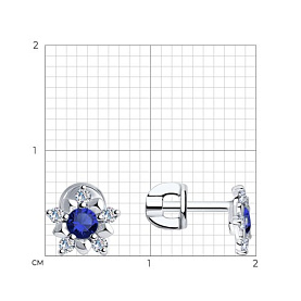 Серьги SOKOLOV - Серебро 925, Фианит (арт. 94024741)