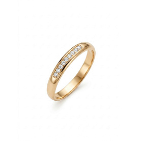 Кольцо ЮП Цитрин - Золото 585, Фианит (арт. ОК30009)