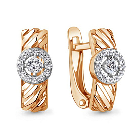 Серьги Аквамарин - Серебро 925, Фианит (арт. 49976А.6)