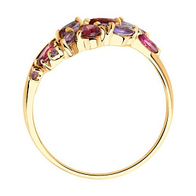 Кольцо SOKOLOV - Золото 375, Аметист, Родолит (арт. 37714393)