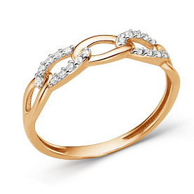 Кольцо ЮФ Династия - Золото 585, Фианит (арт. 000901-1102)