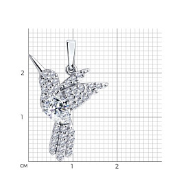 Подвеска Diamant - Серебро 925, Фианит (арт. 94-130-00672-2)