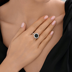 Кольцо Diamant - Серебро 925, Агат, Фианит (арт. 94-310-02282-1)