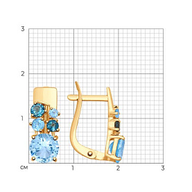 Серьги SOKOLOV - Золото 375, Топаз, Топаз лондон (арт. 37725295)