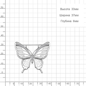 Брошь Аквамарин - Серебро 925, Фианит (арт. 77453А.5)