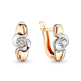 Серьги Аквамарин - Золото 375, Фианит (арт. 46860.8)