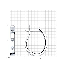 Серьги SOKOLOV - Серебро 925, Фианит (арт. 94022679)