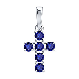 Подвеска SOKOLOV - Серебро 925, Сапфир (арт. 62030015)