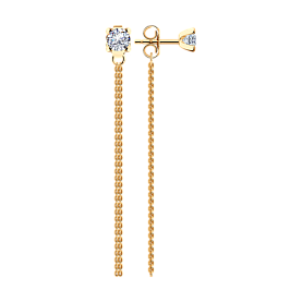 Серьги Diamant - Серебро 925, Фианит (арт. 93-122-01493-1)