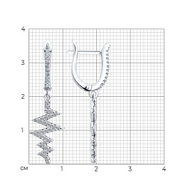 Серьги SOKOLOV - Серебро 925, Фианит (арт. 94027185-91)