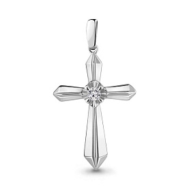 Подвеска Аквамарин - Серебро 925, Фианит (арт. 24201А.5)