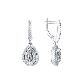 Серьги SOKOLOV - Серебро 925, Фианит (арт. 94021565)