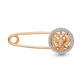 Булавка Аквамарин - Серебро 925, Фианит (арт. 71513А.6)